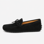 Men's Suede Loafers – Black Luxury Soft Genuine Leather Casual Shoes