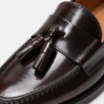 Mens Brown Patent Leather Tassel Loafers – Vintage Slip-On Smart Casual Shoes - Image 4