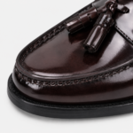 Mens Brown Patent Leather Tassel Loafers – Vintage Slip-On Smart Casual Shoes - Image 6