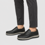 Mens Black Handmade Genuine Leather Loafers – Casual Walking Work Flat Moccasin Shoes - Image 9