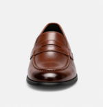 Mens Brown Leather Oxford Loafers – Brand Business Dress Soft Flat Casual Shoes - Image 3