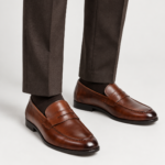 Mens Brown Leather Oxford Loafers – Brand Business Dress Soft Flat Casual Shoes - Image 8