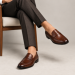 Mens Brown Leather Oxford Loafers – Brand Business Dress Soft Flat Casual Shoes - Image 10