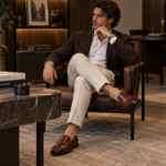 Mens Brown Leather Oxford Loafers – Brand Business Dress Soft Flat Casual Shoes - Image 11