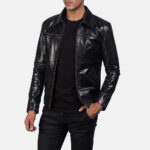 Mystical Black Leather Jacket - Image 2