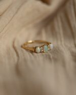 Yvonne Antique 18ct Gold Opal & Diamond Seven Stone Ring - Image 4