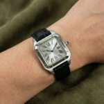 Alberto Square Watch - 40mm Steel & Leather - Image 3