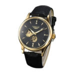 Bellagio Open Heart Automatic Watch — 41mm Steel & Leather