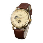 Bellagio Open Heart Automatic Watch — 41mm Steel & Leather - Image 2