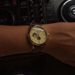 Bellagio Open Heart Automatic Watch — 41mm Steel & Leather - Image 4