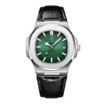 Laurent Dress Watch — 40mm Brushed Steel & Leather - Image 8