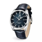 Lucca Slim Dress Watch — 41mm Steel & Croco Leather - Image 2