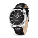 Lucca Slim Dress Watch — 41mm Steel & Croco Leather - Image 3