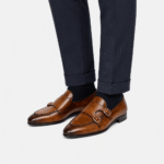 Men's Brown Genuine Leather Loafers Handmade - Image 4