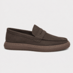 Men's Italian Leather Loafers – Brown Smart Business Casual Slip-On Shoes - Image 2