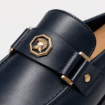 Men's Leather Loafers – Blue Casual Office Driving Slip-On Shoes - Image 3