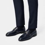 Men's Leather Loafers – Blue Casual Office Driving Slip-On Shoes - Image 6