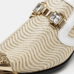 Mens Beige Patent Leather Loafers – Italian Style Slip-On Brown Formal Dress Shoes - Image 5