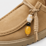 Mens Beige Suede Leather Platform Loafers – Designer Comfortable Casual Slip-On Shoes - Image 3
