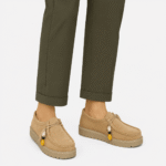 Mens Beige Suede Leather Platform Loafers – Designer Comfortable Casual Slip-On Shoes - Image 9