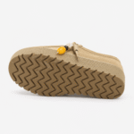 Mens Beige Suede Leather Platform Loafers – Designer Comfortable Casual Slip-On Shoes - Image 6