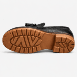 Mens Black Handmade Leather Loafers – British Retro Round Toe Fringe Slip-On Shoes - Image 4