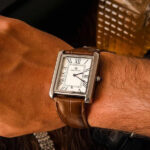 Venezia Ultra-Slim Rectangular Watch — 38mm Croco Leather - Image 2