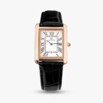 Venezia Ultra-Slim Rectangular Watch — 38mm Croco Leather - Image 14