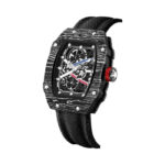 Vulcano Skeleton Tonneau Watch — 35x39mm Steel & Nylon - Image 2